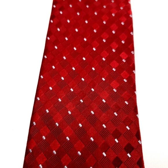 Perry Ellis Portfolio Silk Tie Woven Skinny Geometric‎ - Picture 2 of 6